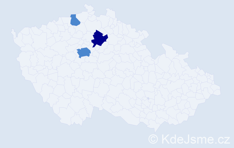 Příjmení: 'Sinek', počet výskytů 5 v celé ČR
