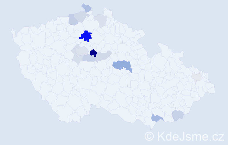 Příjmení: 'Žemberyová', počet výskytů 32 v celé ČR