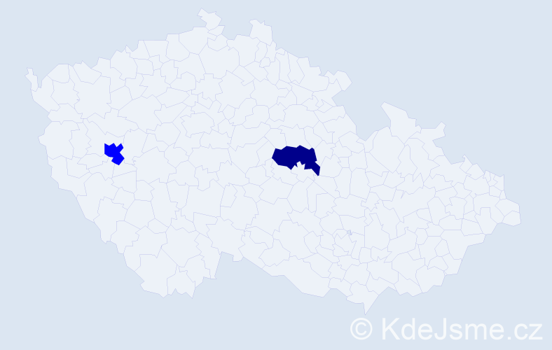 Příjmení: 'Totin', počet výskytů 3 v celé ČR