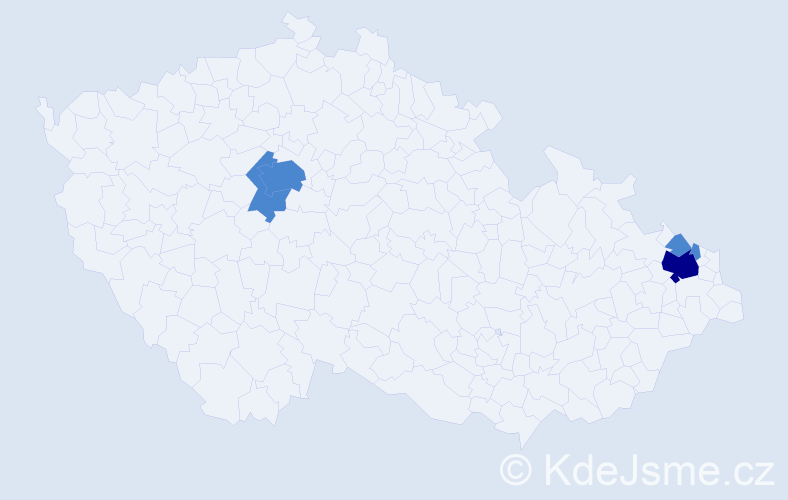 Příjmení: 'Hadrych', počet výskytů 7 v celé ČR