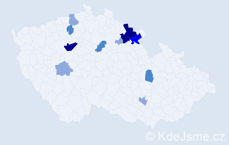 Příjmení: 'Rajsnerová', počet výskytů 29 v celé ČR