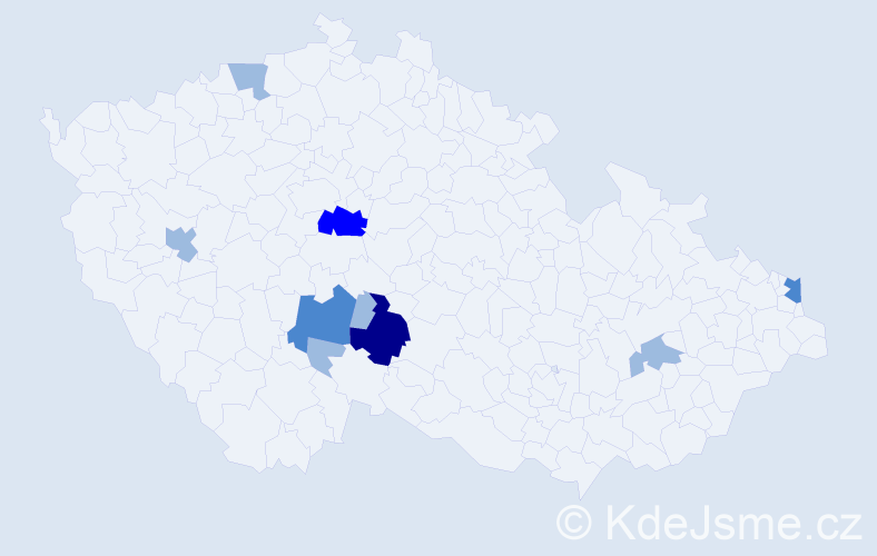Příjmení: 'Tilleová', počet výskytů 16 v celé ČR
