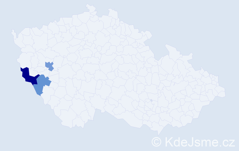 Příjmení: 'Serynk', počet výskytů 5 v celé ČR
