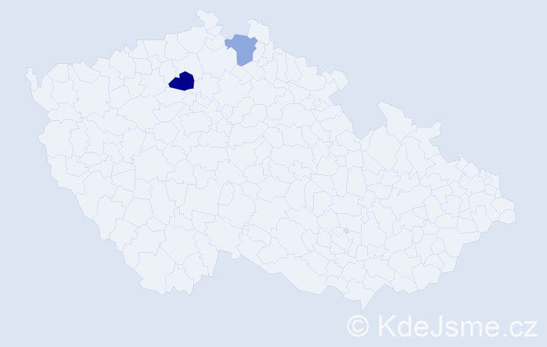 Příjmení: 'Cendra', počet výskytů 5 v celé ČR