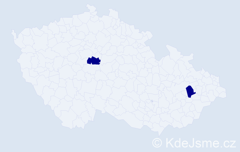 Příjmení: 'Behar', počet výskytů 2 v celé ČR