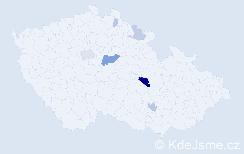 Příjmení: 'Ivanovski', počet výskytů 16 v celé ČR