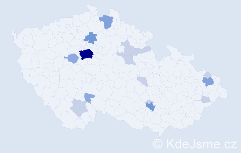 Příjmení: 'Goldstein', počet výskytů 39 v celé ČR