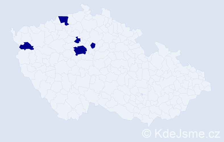 Příjmení: 'Cherednichenko', počet výskytů 5 v celé ČR