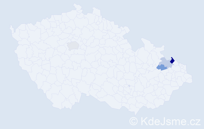 Příjmení: 'Kaluscha', počet výskytů 12 v celé ČR