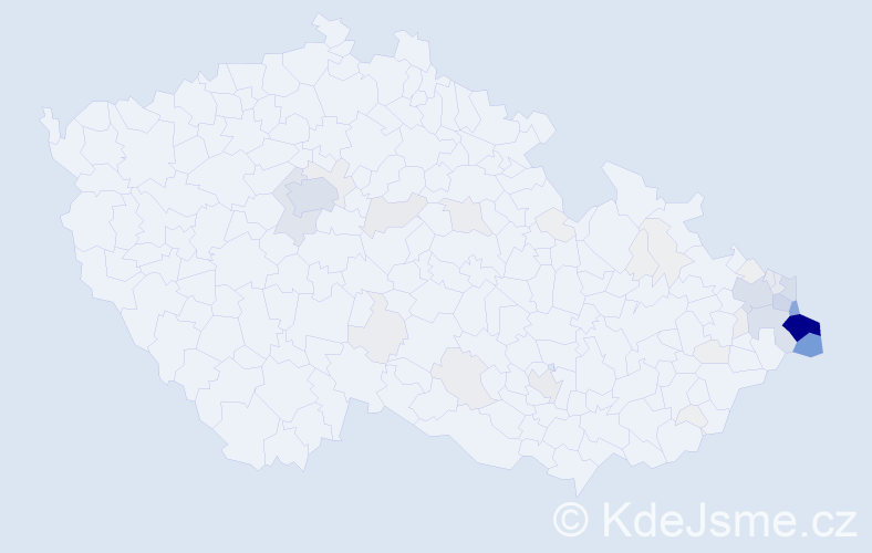 Příjmení: 'Cienciala', počet výskytů 376 v celé ČR