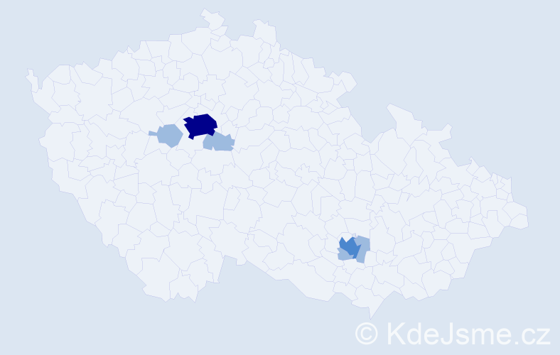 Příjmení: 'Mysko', počet výskytů 9 v celé ČR