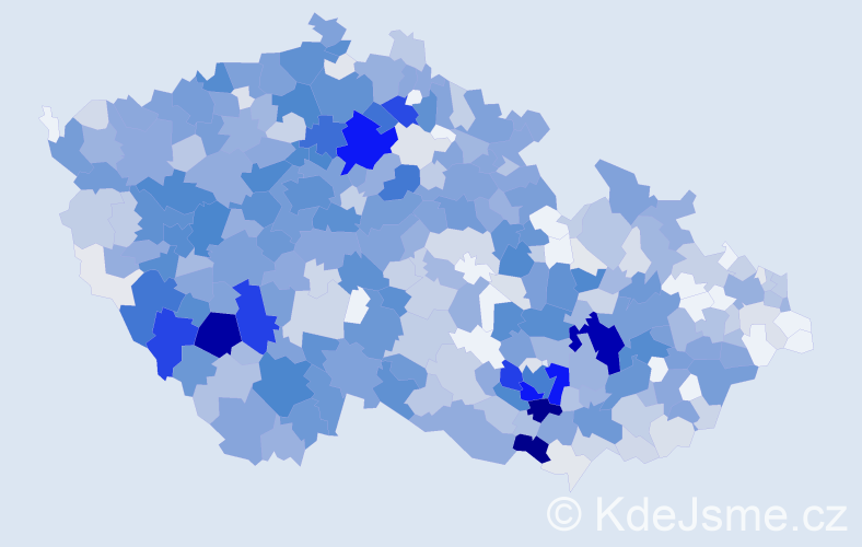 Příjmení: 'Kroupová', počet výskytů 2826 v celé ČR