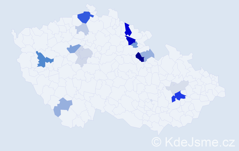 Příjmení: 'Flegel', počet výskytů 48 v celé ČR