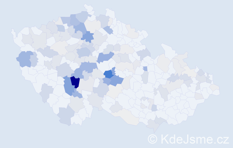 Příjmení: 'Válová', počet výskytů 465 v celé ČR