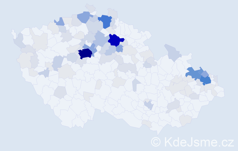 Příjmení: 'Šoltysová', počet výskytů 347 v celé ČR