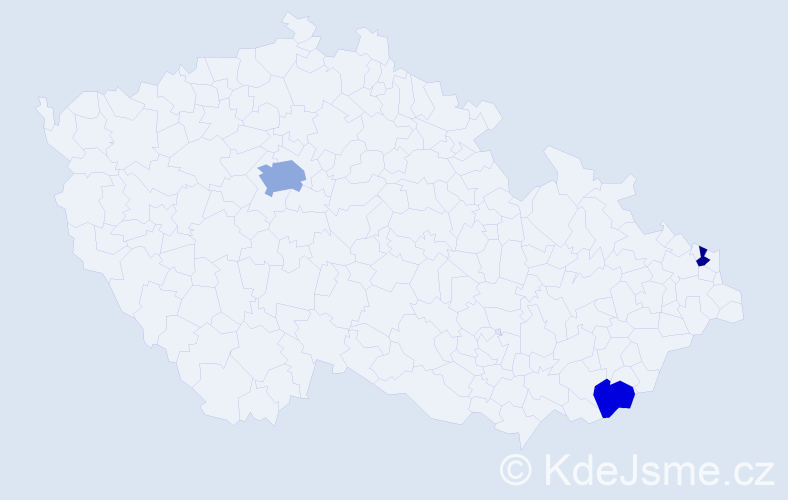Příjmení: 'Read', počet výskytů 5 v celé ČR