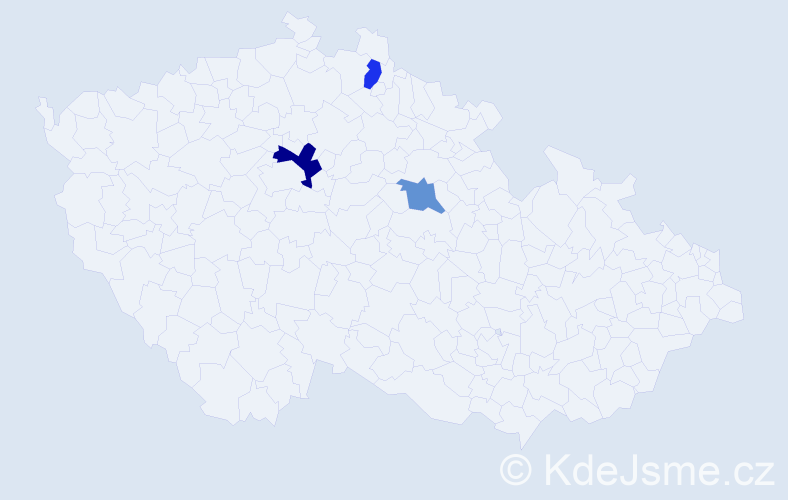 Příjmení: 'Pschera', počet výskytů 4 v celé ČR