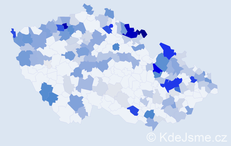 Příjmení: 'Schubert', počet výskytů 459 v celé ČR