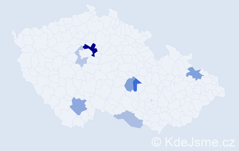 Příjmení: 'Marecová', počet výskytů 15 v celé ČR