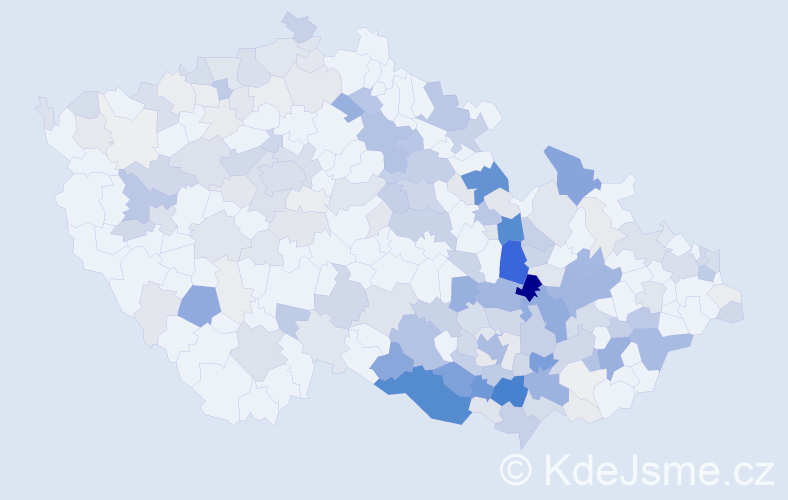 Příjmení: 'Vodák', počet výskytů 728 v celé ČR