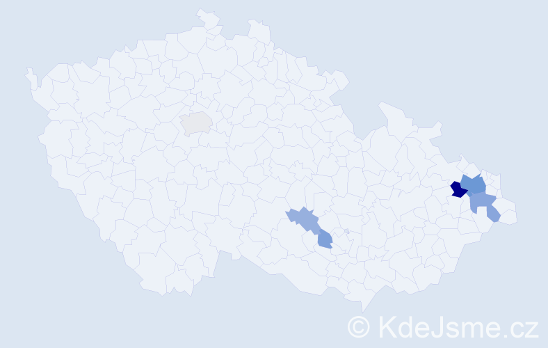 Příjmení: 'Nebel', počet výskytů 22 v celé ČR
