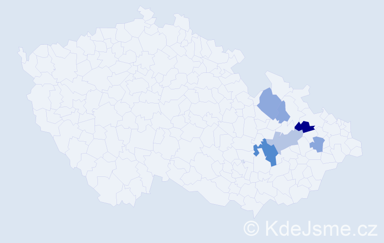 Příjmení: 'Brijarová', počet výskytů 27 v celé ČR
