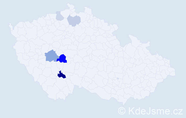 Příjmení: 'Polida', počet výskytů 17 v celé ČR