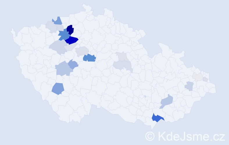 Příjmení: 'Erlich', počet výskytů 64 v celé ČR