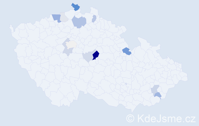 Příjmení: 'Brebis', počet výskytů 34 v celé ČR