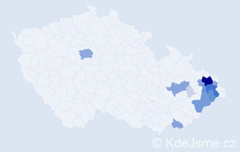 Příjmení: 'Knebel', počet výskytů 56 v celé ČR