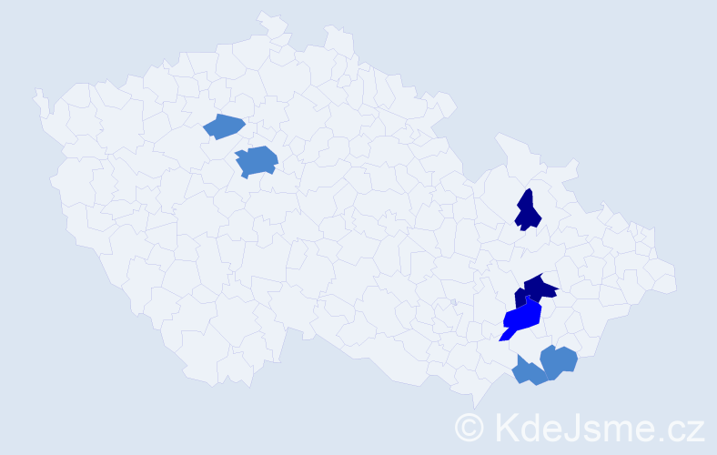Příjmení: 'Zamec', počet výskytů 12 v celé ČR