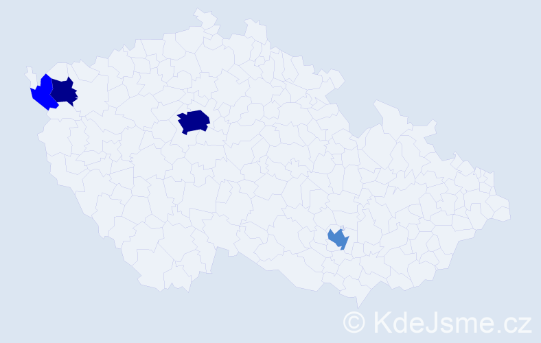 Příjmení: 'Cekov', počet výskytů 9 v celé ČR