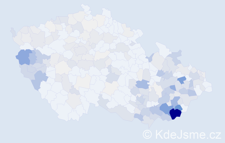 Příjmení: 'Janča', počet výskytů 1038 v celé ČR