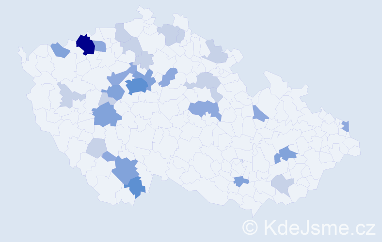 Příjmení: 'Ilko', počet výskytů 71 v celé ČR