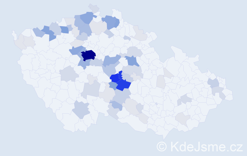Příjmení: 'Choutková', počet výskytů 244 v celé ČR