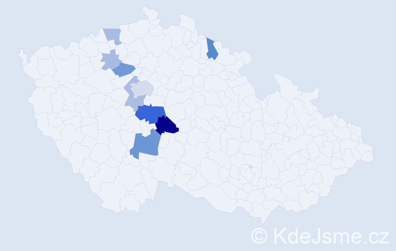 Příjmení: 'Kaltounková', počet výskytů 28 v celé ČR