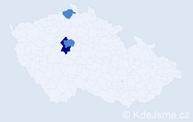 Příjmení: 'Vasylčuková', počet výskytů 5 v celé ČR