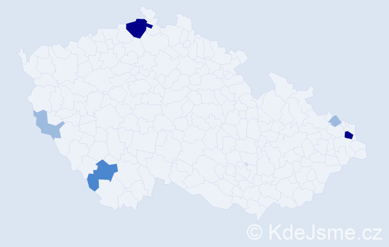 Příjmení: 'Kušnirik', počet výskytů 12 v celé ČR