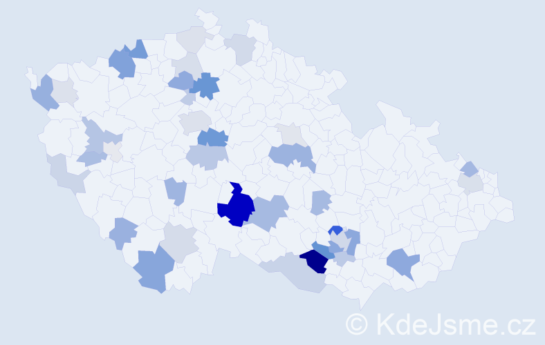 Příjmení: 'Kölblová', počet výskytů 114 v celé ČR