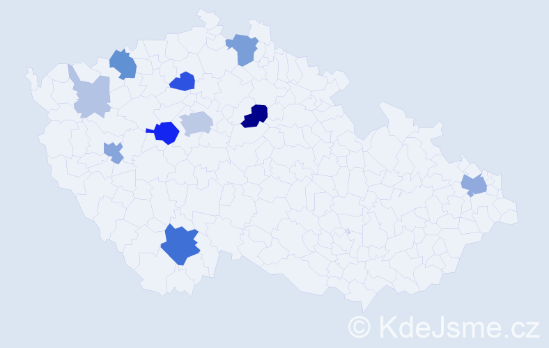Příjmení: 'Pachner', počet výskytů 36 v celé ČR