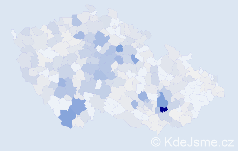 Příjmení: 'Hálová', počet výskytů 1493 v celé ČR