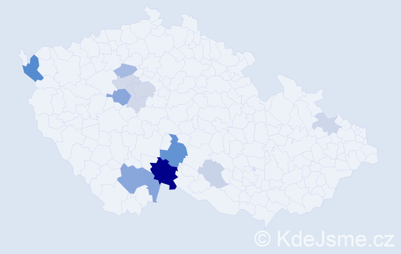Příjmení: 'Kaiseršot', počet výskytů 34 v celé ČR