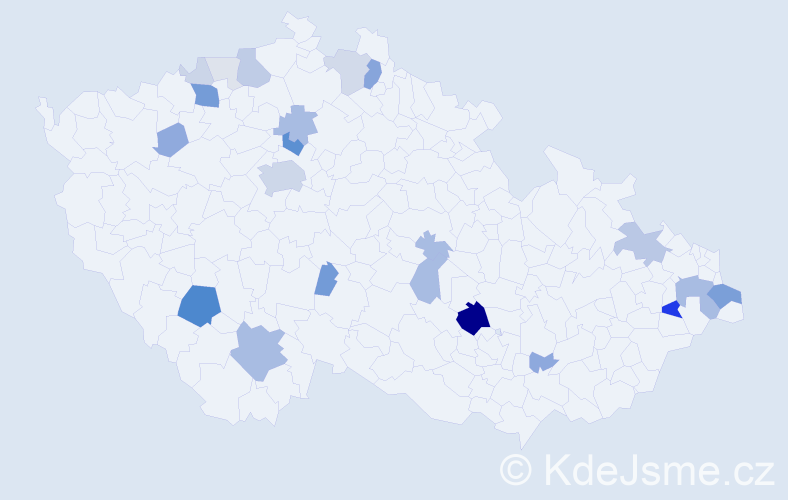 Příjmení: 'Humpolec', počet výskytů 82 v celé ČR
