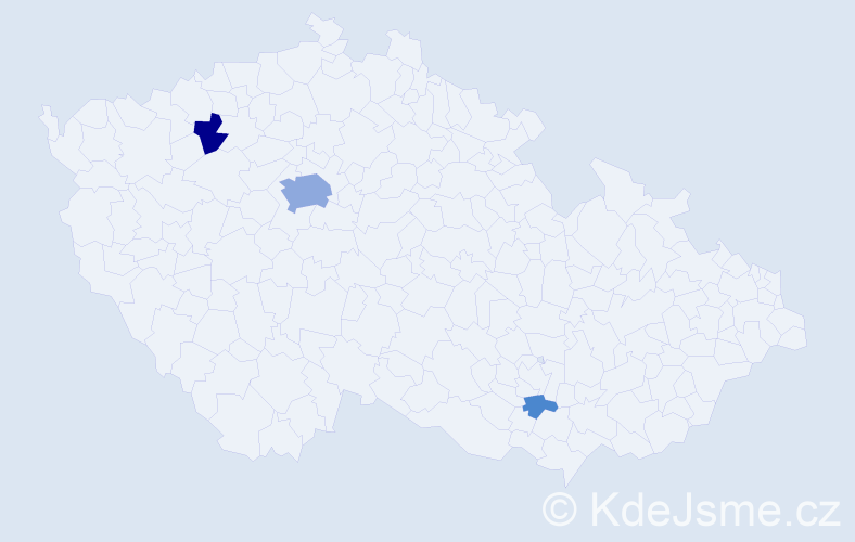 Příjmení: 'Fros', počet výskytů 8 v celé ČR