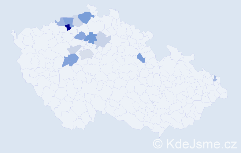 Příjmení: 'Marhul', počet výskytů 26 v celé ČR