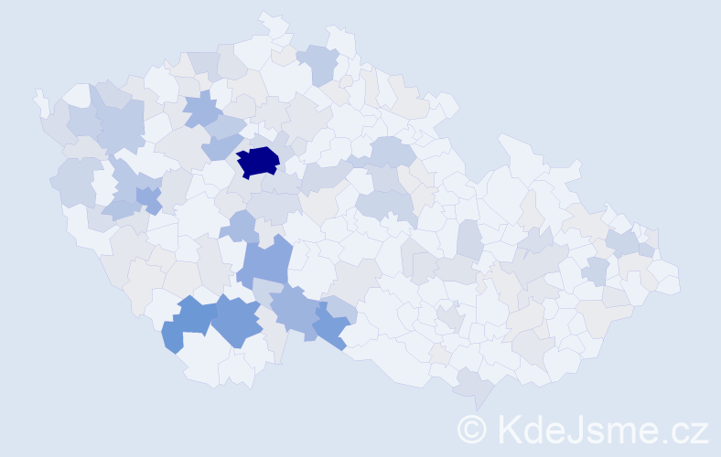 Příjmení: 'Hes', počet výskytů 487 v celé ČR