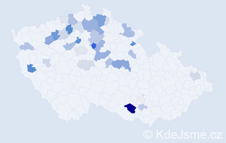 Příjmení: 'Svatušková', počet výskytů 90 v celé ČR