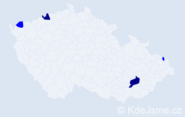 Příjmení: 'Cengiz', počet výskytů 6 v celé ČR