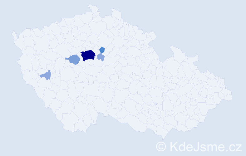Příjmení: 'Horejc', počet výskytů 14 v celé ČR