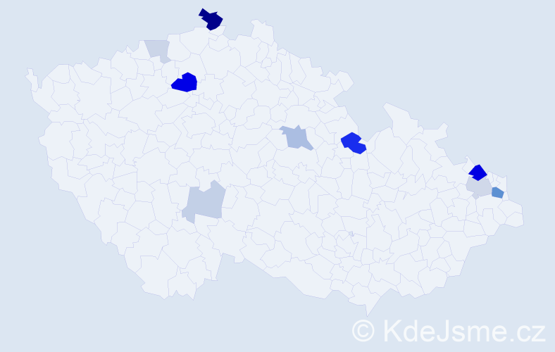 Příjmení: 'Patkolo', počet výskytů 28 v celé ČR